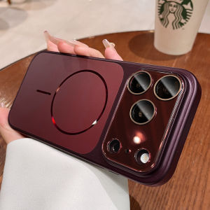 AG Laser Large Window for Magsafe Case for iPhone 18 17 16 15 Pro Max 18Pro with AI Button Magnetic Wireless Charge Aurora Cover