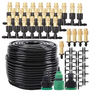 5 M-30 M Misting Cooling ระบบสวนชลประทานรดน้ํา 1/4 ทองเหลือง Atomizer หัวฉีด 4/7 มม.สําหรับลานกลางแจ้งเรือนกระจก