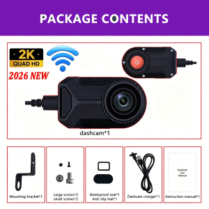 2K 1080P Dual Lens Motorcycle Dash Cam IP66 WiFi Motorbike Driving Recorder TF Card Expandable Storage Safe HD Video Camera