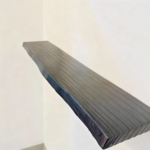 Chajifu Style Carbonized Black Solid Wood Wall Shelf