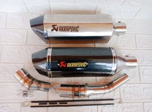 KNALPOT RACING AKRAPOVIC KARBON UNTUK UNTUK NINJA 250R FI R25 CBR 250R.