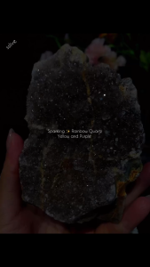 Natural Raw Sparkling Quartz🔮#Crystal #SparkleAndShine 彩晶💁‍♀️紫&黄｜原矿 #彩晶 #天然水晶