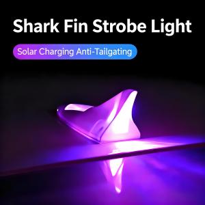 Car Roof Light Solar Flashing Auto Tail Lamp Waterproof LED Warning Strobe Light Shark Fin Shape Flashing Anti-Collision Lamp