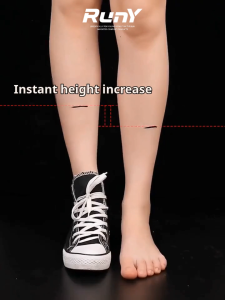 RUNY Silicone Height Increase shoes Insole 2.5CM 3.5CM  Soft Shoes Invisible heel Pad for Men Women