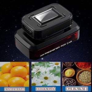 Nước hoa Ô Tô Cao Cấp WINE năng lượng mặt trời  dung tích 80ML đặt taplo ô tô - Chiết xuất Hoàn Toàn Từ Thảo Mộc thiên nhiên kích thước 9cm x 4cm x 4cm. có QR xuất xứ sản phẩm