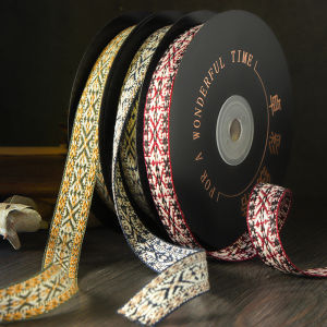 ริบบิ้นผ้าไหมสีสันสดใสสไตล์ชาติพันธุ์ ริบบิ้นตกแต่งโบว์ผีเสื้อ DIY เครื่องประดับผม ริบบิ้นไหม ริบบิ้นผ้าฝ้าย ริบบิ้นผ้าโพลีเอสเตอร์