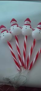 5pcs/set Solar-Powered Christmas Snowmen Lawn Lights For Garden Outdoor LED Yard Lights Xmas Lamps Decor New Lights 604