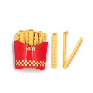 EELHOE | Food Bag Clips Fries Shaped 1 Set Airtight Seal Reusable Portable for Travel Picnic Snack Bag Sealing