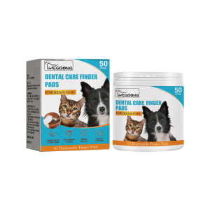 ถุงนิ้วพร้อม 50ชิ้น สำหรับสัตว์เลี้ยง ทำความสะอาดฟันทิชชู่ ผ้าเช็ด ผ้าที่ใช้แล้ว นิ้วพร้อม สำหรับแมวหมาแมว