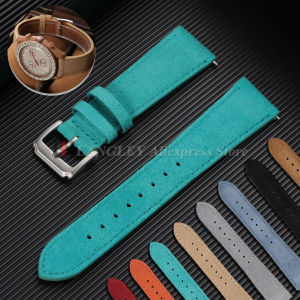 Vintage Genuine Leather Watchband 18mm 19mm 20mm 22mm Quick Release Soft Suede Replacement Strap for Men Women Classic Wristband