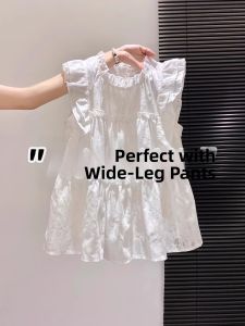 V.C.I | Design Sweet Ruffled Sleeveless White Shirt