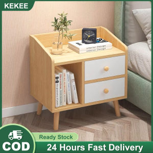 KEKEE Bedside Table Cabinet With Drawer Storage Side Table Bedroom Bedside Drawer Modern Wooden Leg Meja Tepi Katil Almari Sisi 床头柜