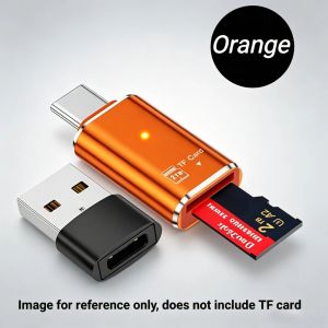 SD TF Card Reader Type C Card Reader Adapter with USB Dual Interface Data Transfer Supports up to 2TB Compatible with iPhone PC