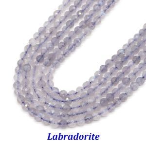 Hạt Đá Topaz Xanh Tự Nhiên Mặt Cắt Tròn 2mm 3mm 4mm Đá Rời Dùng Làm Đồ Trang Sức Tự Chế - Vòng Cổ Vòng Tay Quà Tặng Thủ Công
