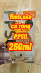 Bình sữa Wesser cổ rộng nhựa PPSU 180ml - 260ml núm vú siêu mềm chông sặc chống đầy hơi cho bé ( không BPA)