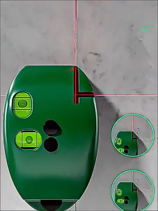Vertical Horizontal Line Right Angle Bubble Level 90° Measuring Infrared Laser Line Level Tool