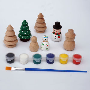 Creative DIY Snowman and Christmas Tree Painting Craft Ornament