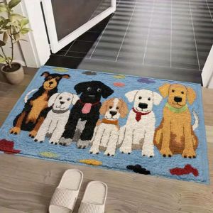 VIKAMA Cute Puppy Doormat 2D Visual Welcome Mat Non Slip Entryway Bathroom Bedroom Floor Mat Home Decor