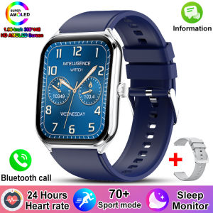 New Ultra Thin Sports Smart Watch Men 1.96" AMOLED 3D Screen Heart Rate Fitness Tracker Waterproof Smartwatches For Android iOS