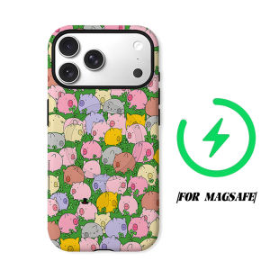 BILIBILI | Clover Pigs Phone Case for iPhone 18 17 16 15 14 13 12 11 Air Pro Max Plus Double-layer Cover