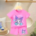 SETELAN KUROMI ANAK PEREMPUAN 2-9 TAHUN/ BAJU SETELAN ANAK CEWEK KUROMI TERBARU. 