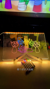 🔥Ship 24H🔥 LED Drawing Board Luminous Writing Board Message Board Drawing Board For Kid Acrylic Erasable Drawing Board Drawing