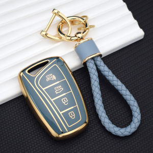 For Hyundai Grandeur HG Sedan Genesis G80 Santa Fe 3DM Grand SantaFe 2018 IX45 EQUUS Azera TPU Remote Key Case Cover Holder