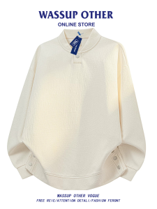 American Simple Pure Color V-Neck Long Sleeve Hoodie for Spring and Autumn Casual & Loose Fit