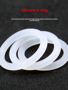 Food Grade Silicone O-Ring White 30mm-100mm Diameter 3mm Line Diameter High Temperature Resistant Rubber Sealing Ring