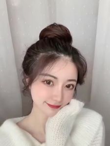 Búi Tóc Tổng Hợp Chịu Nhiệt Màu Nâu Đen Kiểu Rối Tự Nhiên Nối Tóc Đuôi Ngựa Với Dây Thun Cho Nữ