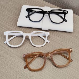 Kids Frame Boys and Girls Fashion Square Glasses Frame Baby Lens-Free Glasses Concave Shape Literary Decoration Frame