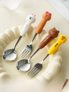 ช้อนเด็กลายการ์ตูนน่ารักจาก Onlycook ช้อนอาหารเสริมสำหรับเด็ก 304 สแตนเลส ช้อนอาหารสำหรับนักเรียนประถม