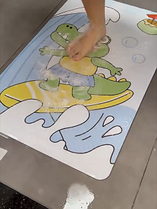 Non-slip Bathroom Mat Cartoon Bathroom Non-slip PVC Mat Foot Mat Suction Cup Waterproof Shower Room Bathtub Mat