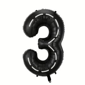 Number 0-9 Race Car BalloonPassionate racing balloons tire balloons, 40inch Big Mylar Racetrack Balloon Truck Bike Wheels Tire