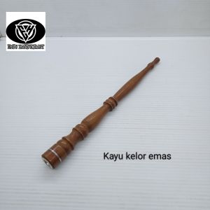 Once cangklong kayu kelor hitam galih asem nagasarisetigi kelor emas kemuning gading Cendana wangi motif bubut 20 cm C03