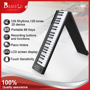 Bansid Digital Piano 88 Keys Foldable Portable Piano Keyboard Electric Keyboard Piano Folding MIDI Semi-weighted Touch Sensitive Keys Full Size Keys