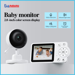 Danmini 2.8-inch color screen 2.4G smart baby monitor with sound detection 300000 pixel camera video voice interaction monitor