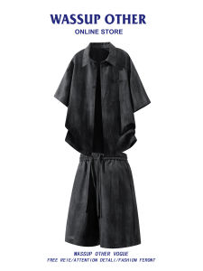 Summer Lightweight Breathable Linen Shirt and Shorts Set