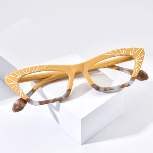 HEPIDEM Acetate Glasses Frame Women Cat Eye Eyeglasses Brand Designer Cateye Japanese Handmade Spectacles Optical Eyewear 9344