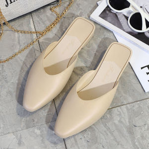 Fashionable Chic Half Slippers Women Summer Outdoor Wear Lazy Shoes Korean Style Versatile Single Shoes Youth Casual Slip-On Sandals