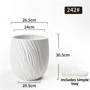 MENGMIAN | Thick Durable Large Premium Plastic Flower Pot