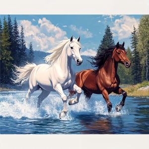500/1000/1200/2000PCS Jigsaw Puzzle Galloping Horse Animal Art For Adults Great Weekend Relaxation And Family Fun