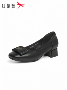 Reddragonfly | Coarse Heel Womens Leather Shoes