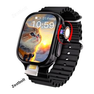 Đồng Hồ Thông Minh Màn Hình Cong S10 Ultra 3 JC02 Pro Với 190 ° Camera Quay Quét NFC GPS WiFi La Bàn Màn Hình AMOLED 2.26 Inch Thiết Bị Theo Dõi Sức Khỏe Máy Đo Nhịp Tim