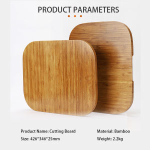 Premium Bamboo Cutting Board Square Chopping Block With Handle Eco-friendly Meat Cheese Charcuterie Chopping Board Kitchen Tools