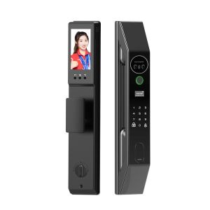 JINRONG | Fingerprint Recognition Electronic Password Smart Door Lock with Cat Eye Monitoring
