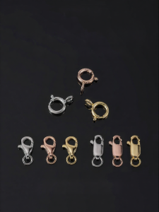 TFY | 925 Silver Rose Gold Lobster Spring Clasp Connector for Necklace Bracelet Pendant