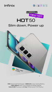 [CHÍNH HÃNG] Infinix HOT 50 | 256BG/8GB | AMOLED 120Hz | Helio G100