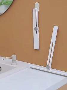 Foldable Glass Clean Scraper Kitchen Bathroom Floor Window Washing Wiper Household 180 Degree Rotatable Mirror Cleaning Scraper