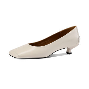 JESSICA SOPHIA | Simple Elegant Square Toe Low Heel Soft Sole Womens Single Shoes